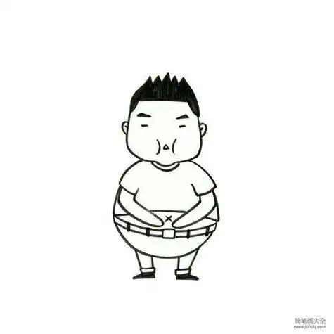 简笔画胖子-简笔画-369作文网