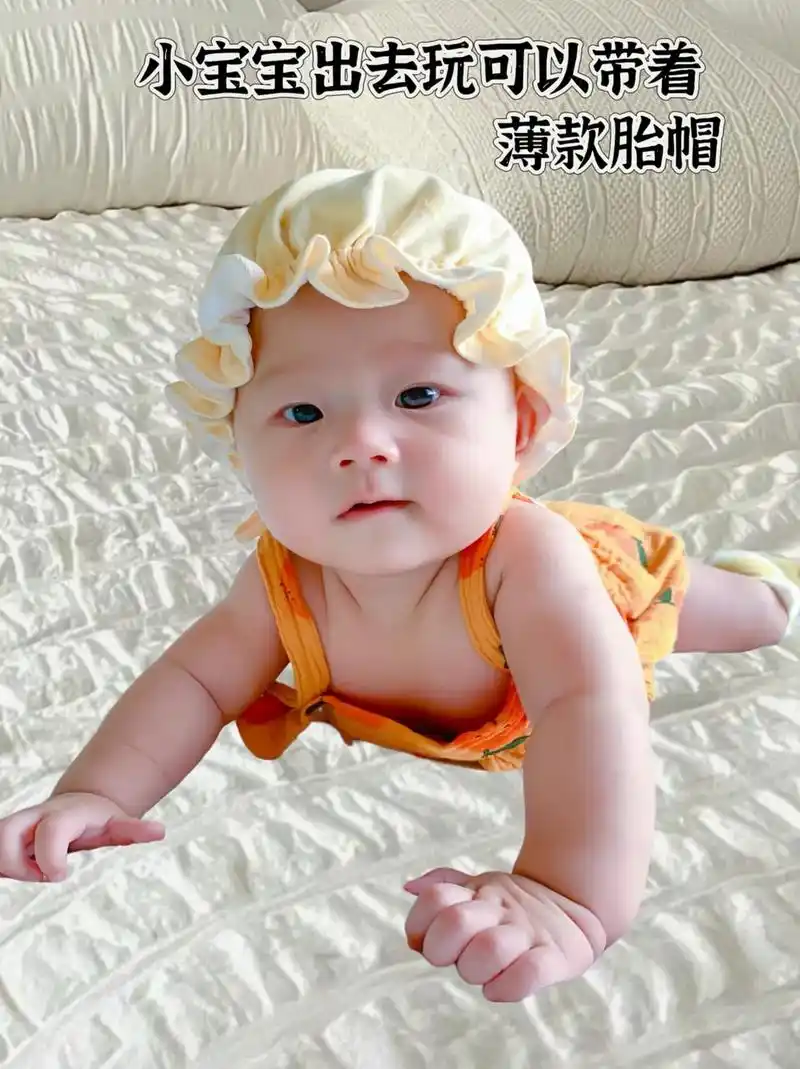 帽围可调节大小～出门戴着舒服又可爱～来给宝贝备上吧～#宝宝帽子