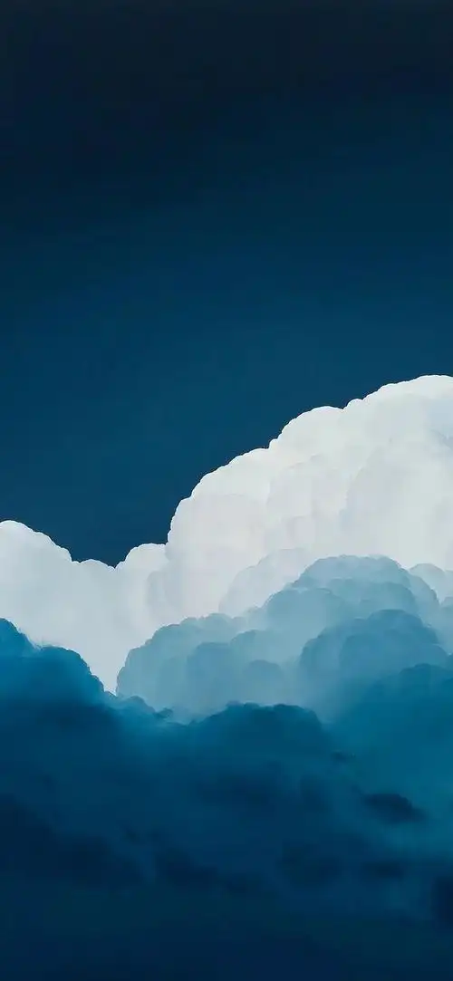 求雾霾蓝色的令人沉静的手机壁纸