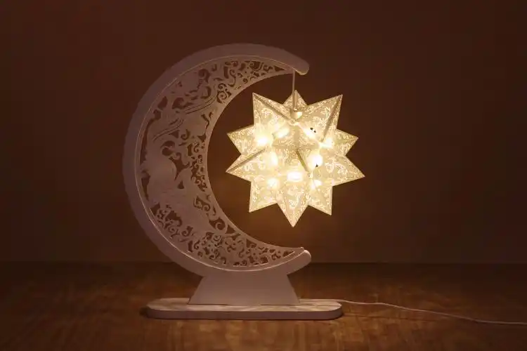 中秋光影纸雕灯diy成品手工创意生日礼物送闺蜜男女网红装饰台灯