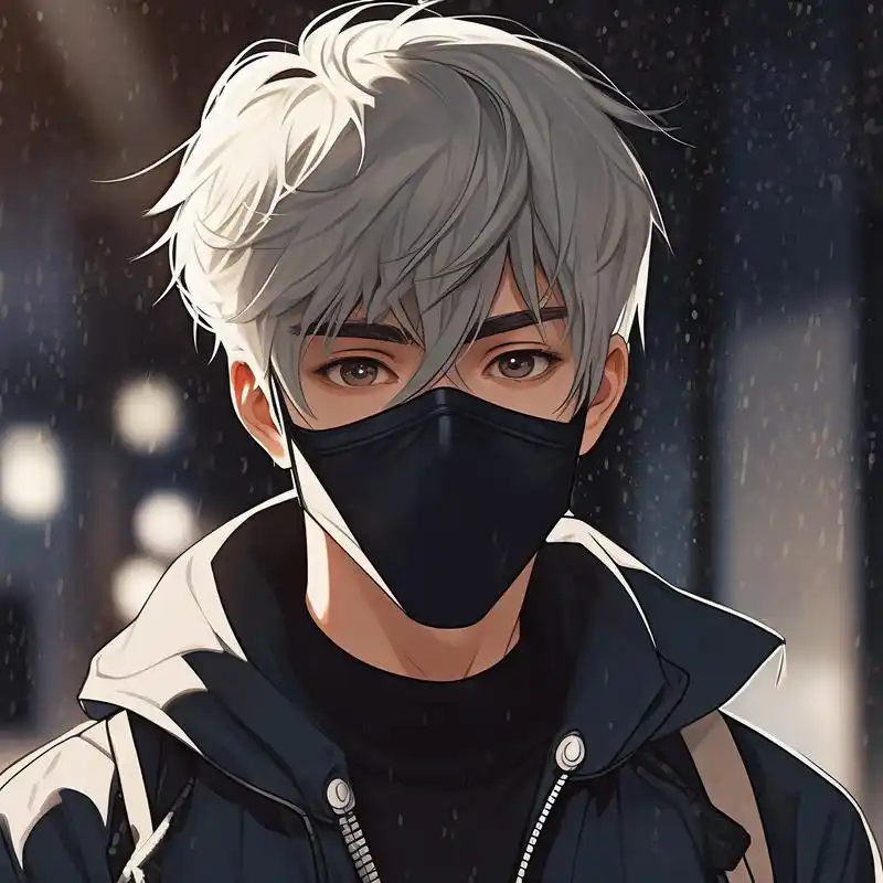 01 帅气男生戴口罩头像 90