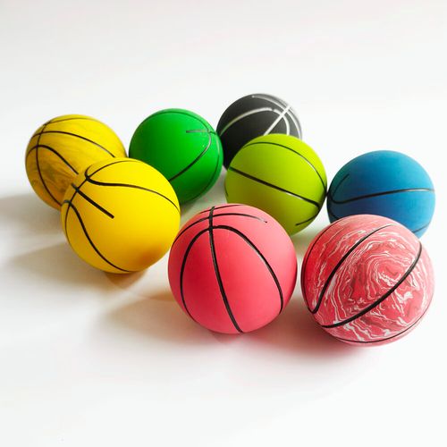 0cm橡胶弹力球空心拍拍运动篮球壁球小学生课间篮球玩 空心小篮球1个