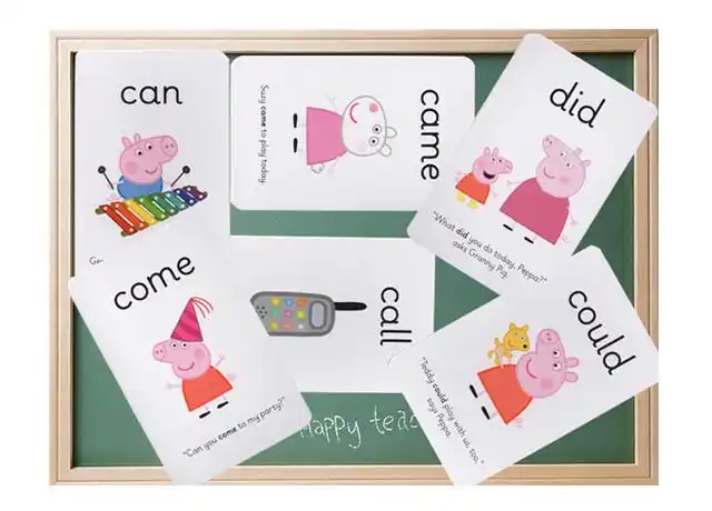 小猪佩奇英文原版字卡 52张