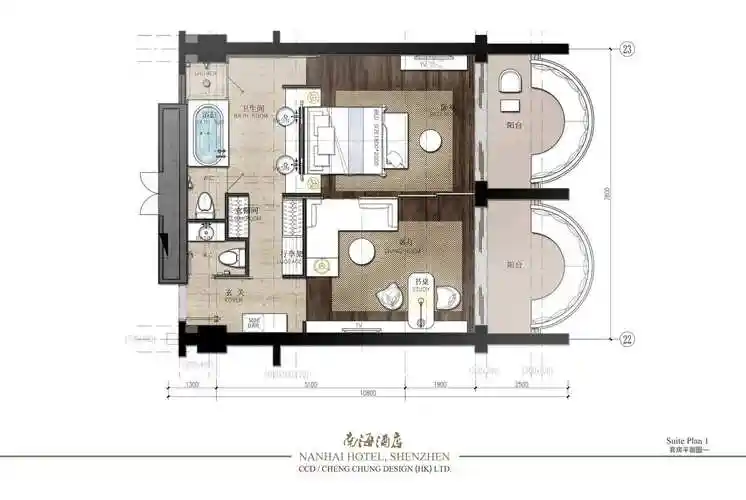 [资料]室内设计平面布置方案合集-酒店空间标准客房设计案例分享!