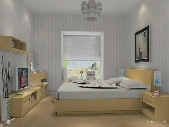 12-14平方田园风格卧室家具装修效果图套餐a14400_新居网