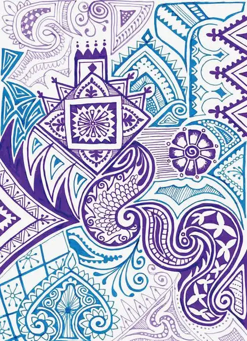 矢量民族风花纹