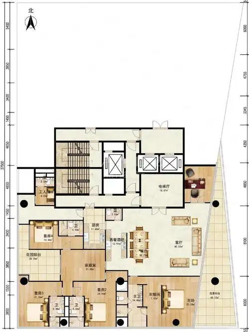 深圳湾一号5室3厅5卫430.15㎡东南12500万