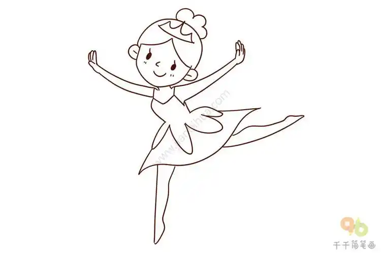 舞蹈演员简笔画教程