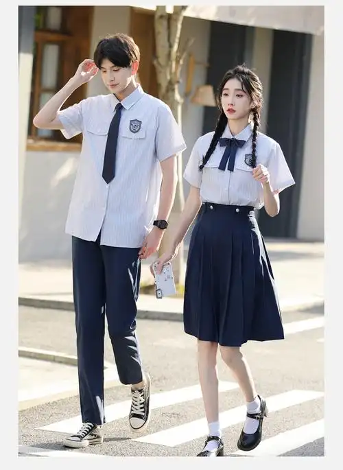 毕业班服合唱表演小学生初中生高中生短袖套装 - 17网