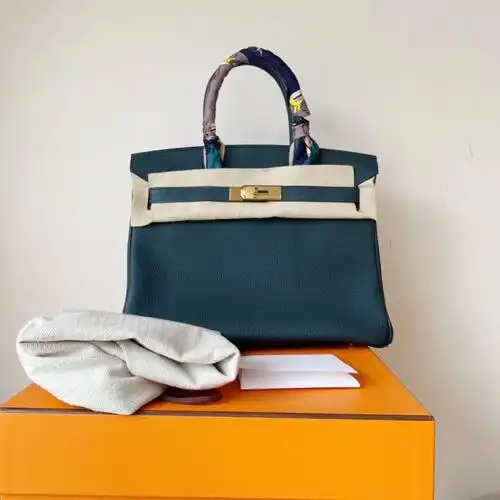爱马仕手提包birkin30 极品 松柏绿 超火颜色