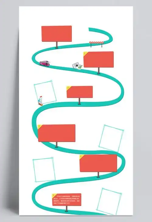 卡通旅游路线图片