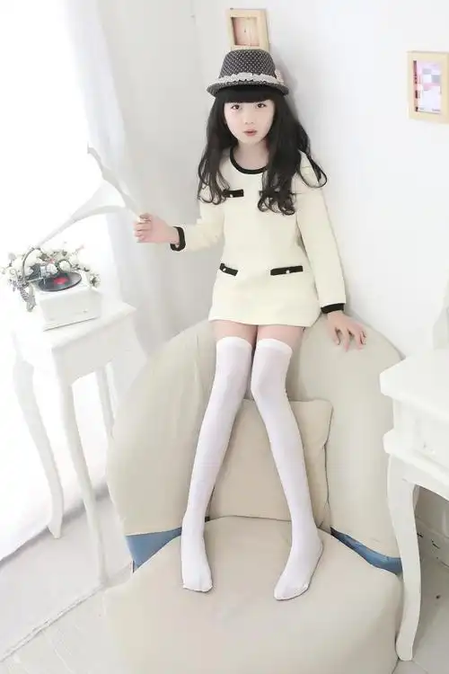 儿童长筒袜夏季 薄款 女童中筒袜春秋 过膝 白色丝袜学生高筒袜子