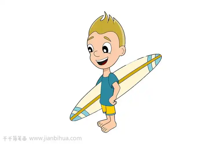 怎么画冲浪板简笔画