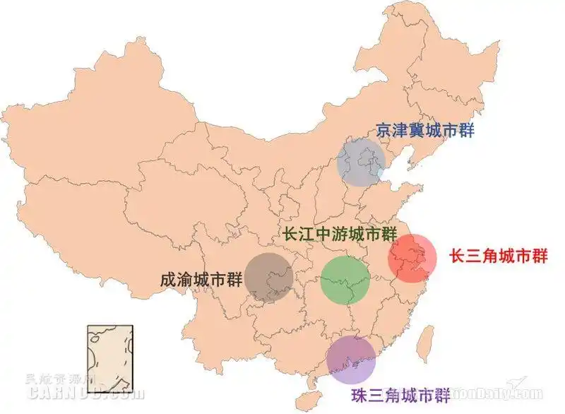 首先重庆市所在的渝蓉城市群(2016年4月批复)是我国国家级城市群之