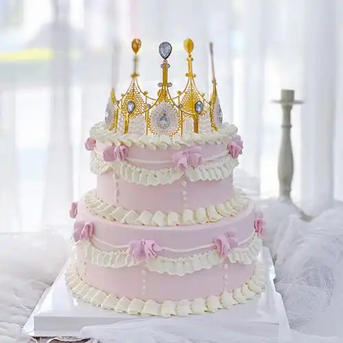 公主风双层奶油蛋糕