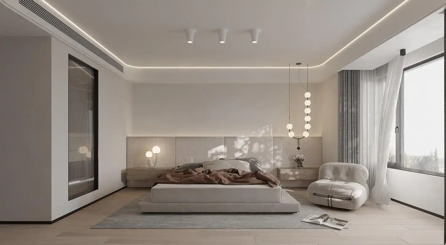 三居室装修效果图,移动一面墙打造最大休闲空间