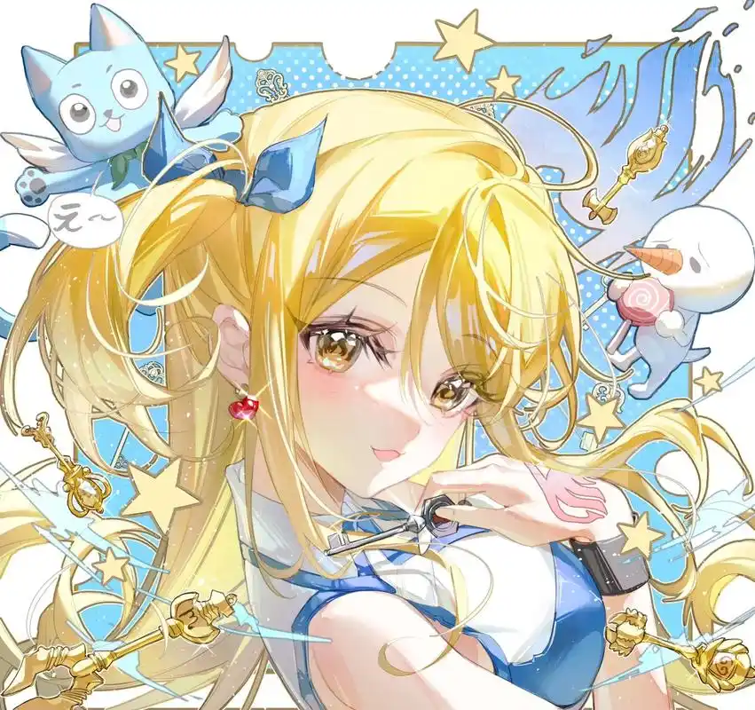 画了最喜欢的露西!#妖精的尾巴 #板绘 - 抖音