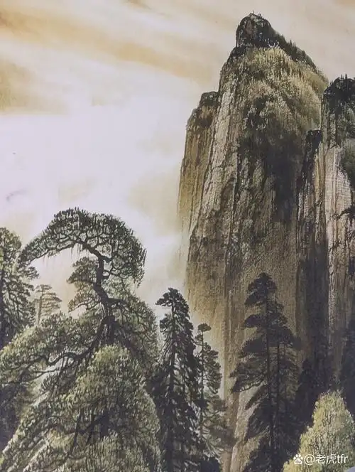 在那一幅中国山水画中,山峰与树木相映成趣,仿佛在诉说着千古不变的