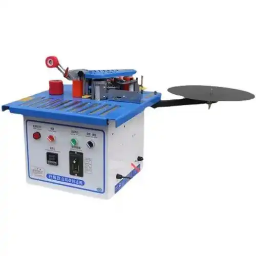 滑轮款封边机木工滚珠封边机50型自动断带曲直两用小型封修一体机