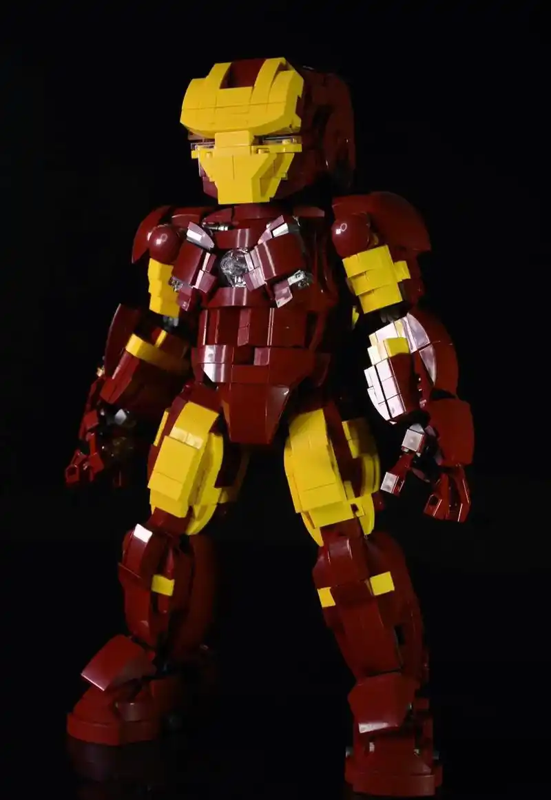 乐高q版钢铁侠,原来也可以如此酷炫#乐高#钢铁侠#漫威#积木 - 抖音