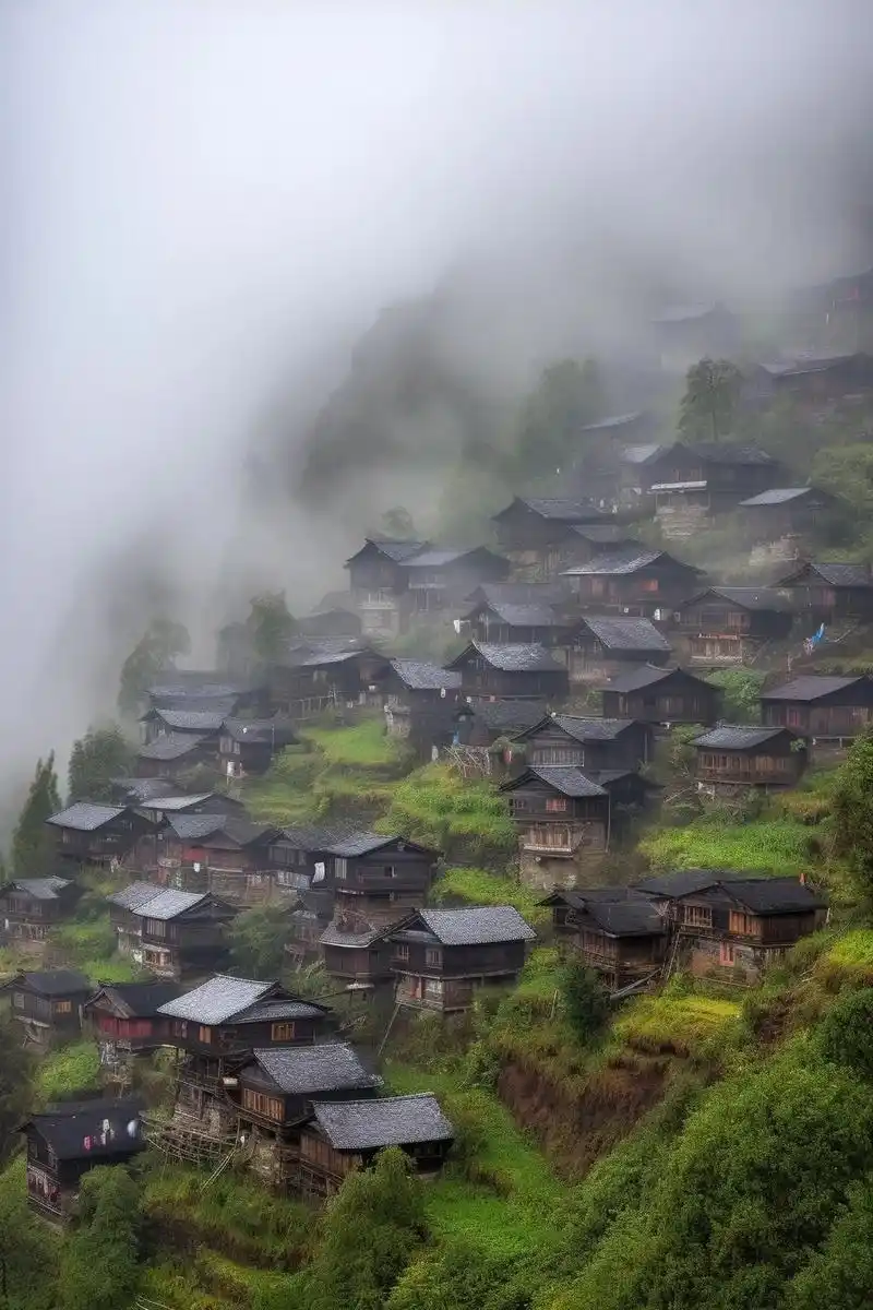 青石板街道,吊脚楼,苗族风情,构成了湘西韵味……#江南 #江 - 抖音