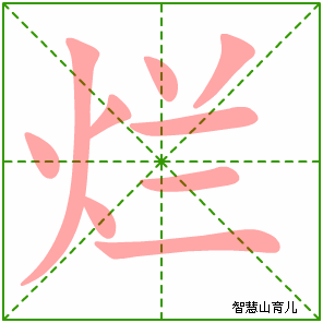 烂的笔顺拼音及解释