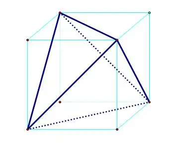 按一定位置摆放的正四面体的三视图.