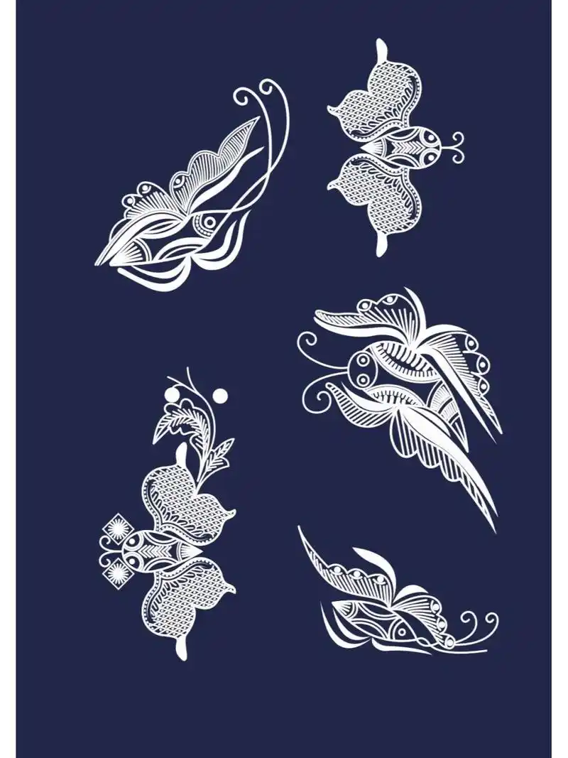 蝴蝶纹 | 贵州苗族蜡染 | 中国传统纹样 素材见上一条笔记