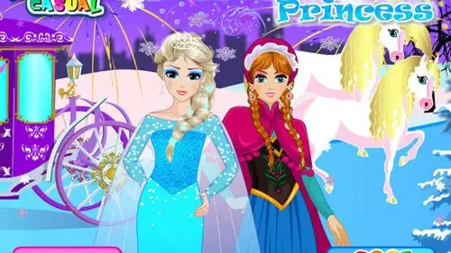 冰雪奇缘艾莎公主姐妹烟火晚会游戏