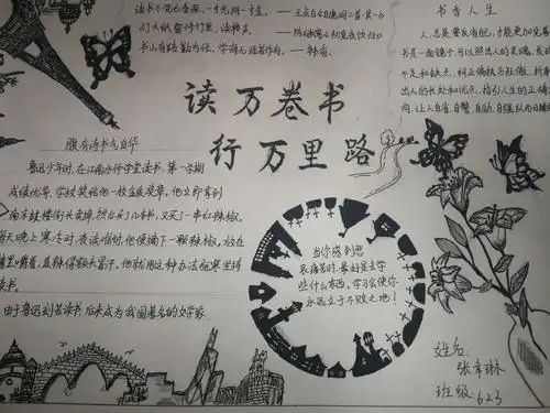 翰墨书香伴成长——初二阅读手抄报展示