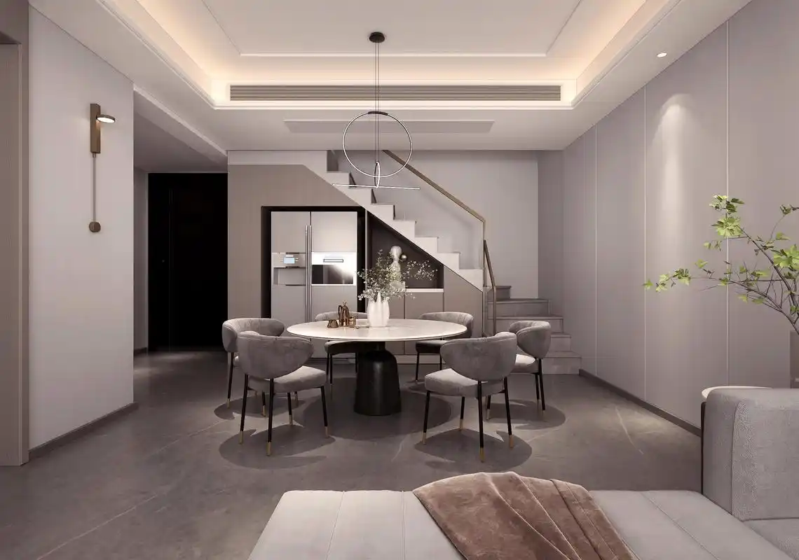 建发中央公园180平米现代简约风格四居室装修效果图