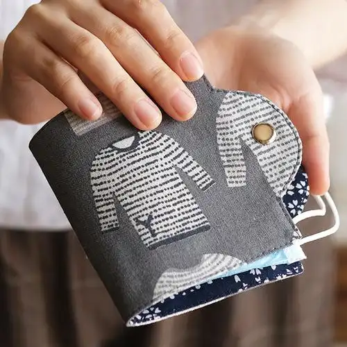 收纳口罩手工手工制制作布艺随身便捷携带卫生口罩收纳盒