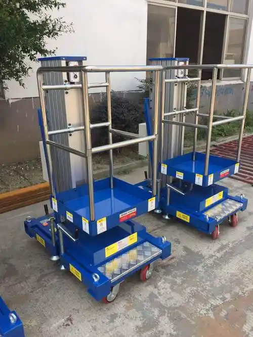 深圳市图书馆4米小型单桅柱铝合金升降机