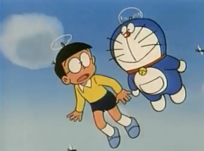 就能像小鸟一样自由自在滴飞翔装在头顶上"竹蜻蜓"大雄误入静香浴室