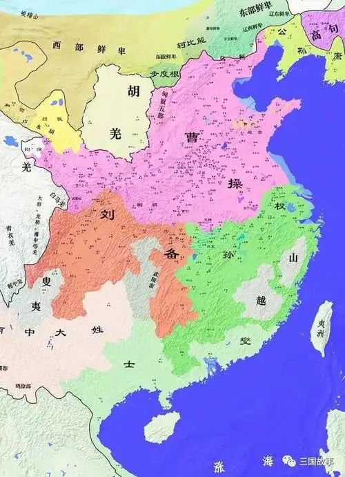 三国之间面积看起来差不多为何说实力差距很大看看这张真三国地图就