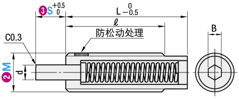 弹簧柱塞 前端平面型:相关图像