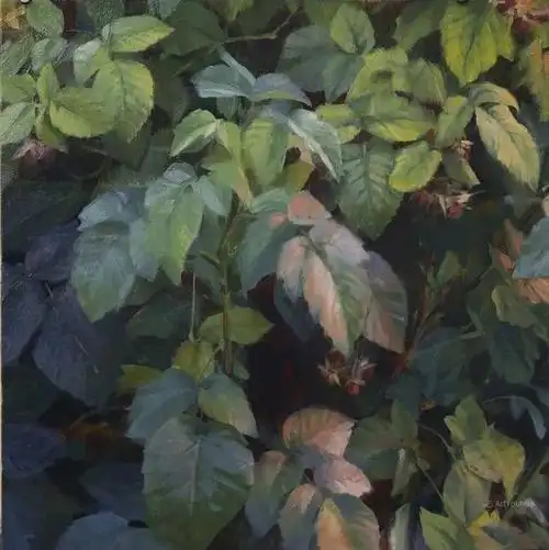 鉴赏|比花还美的叶子,在油画家的笔下闪着光