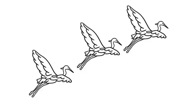 一行白鹭上青天简笔画