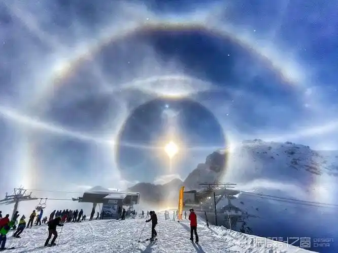 智能手机拍摄的阿尔卑斯山光晕照片,引起轰动