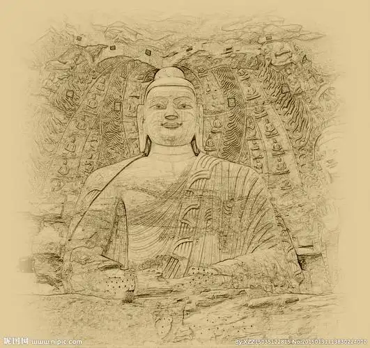 大佛简笔画乐山大佛简笔画