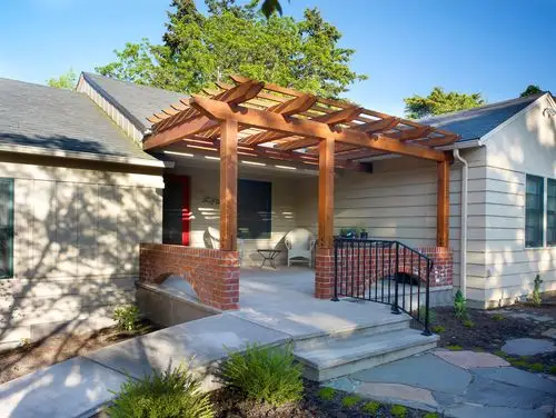 美式别墅庭院过道装修效果图