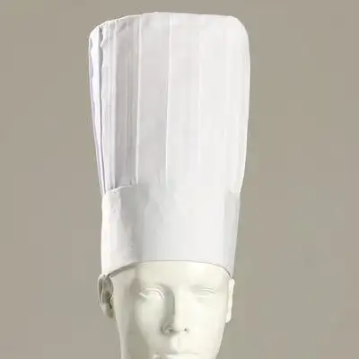 【优质供应】中西餐服务员专用帽子 男女纯色厨师工作帽厨房 批发