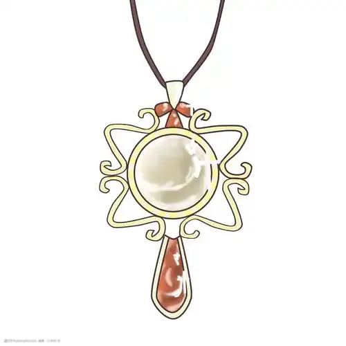 水晶宝石项链插画