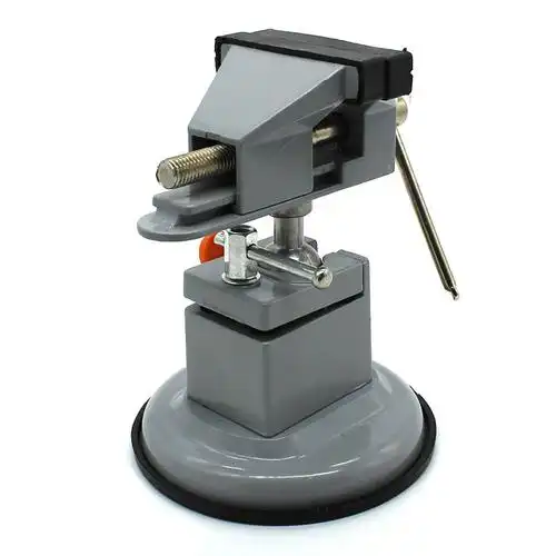 三角桌虎钳迷你小型家用桌虎钳工作台夹具钳子万向桌钳模型平口钳