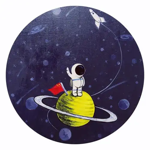 太空插图|插画|插画习作|红色波点的猪 - 原创作品 - 站酷 (zcool)