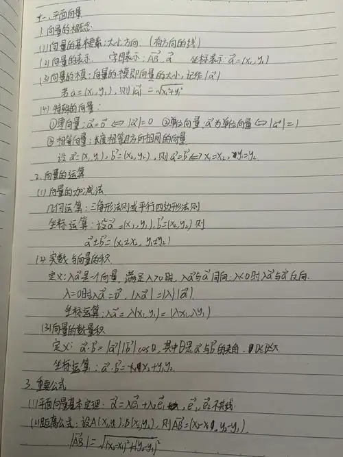 史上最全的高中数学公式总结纯手写