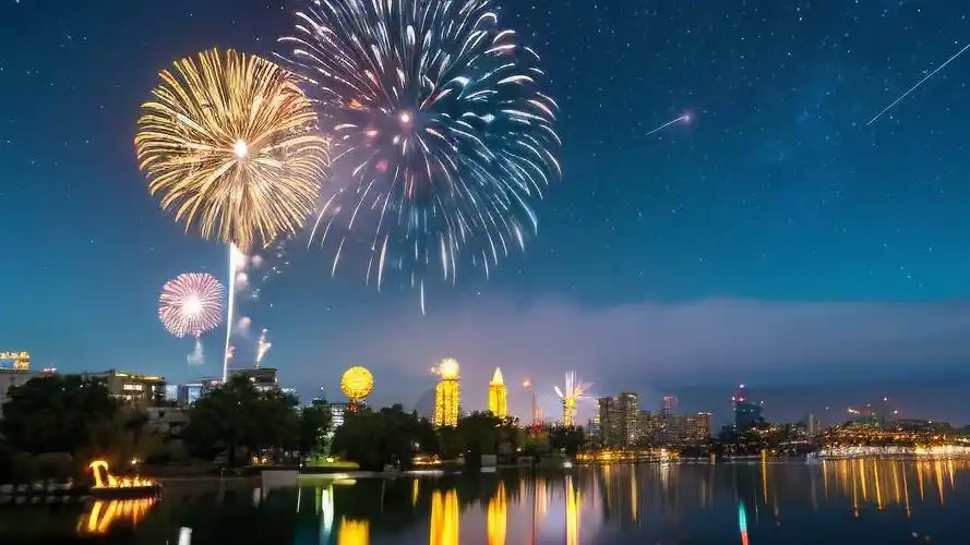 过年电脑壁纸,喜庆的烟花🎆,共庆佳节🎉