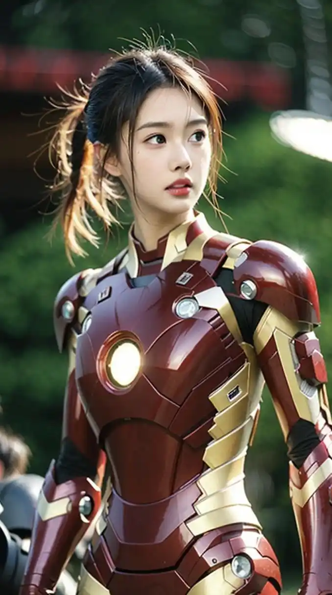 女版钢铁侠,美少女cosplay钢铁侠#美女# #养眼美女# #性感美女