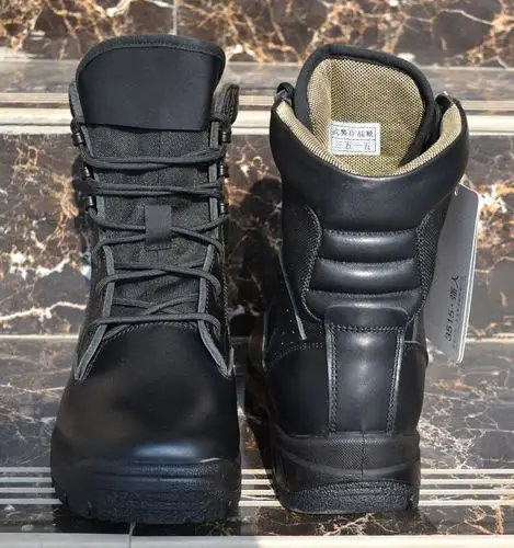 3515强人 春秋武警作战靴 07武警作战靴 全牛皮 凯夫拉内底