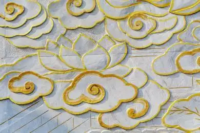 佛家莲花祥云石刻 石头